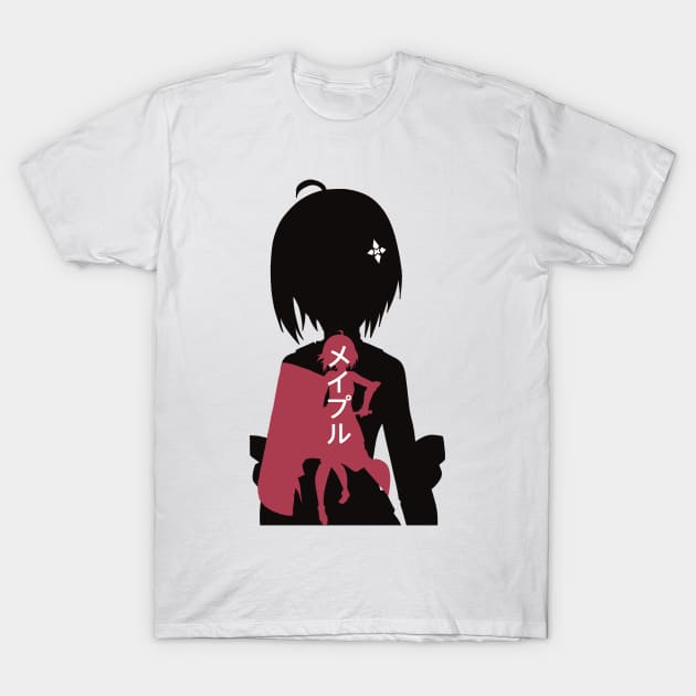 BOFURI Maple : Anime Characters Figure in Double Exposure Design with Her Japanese Name T-Shirt by Animangapoi